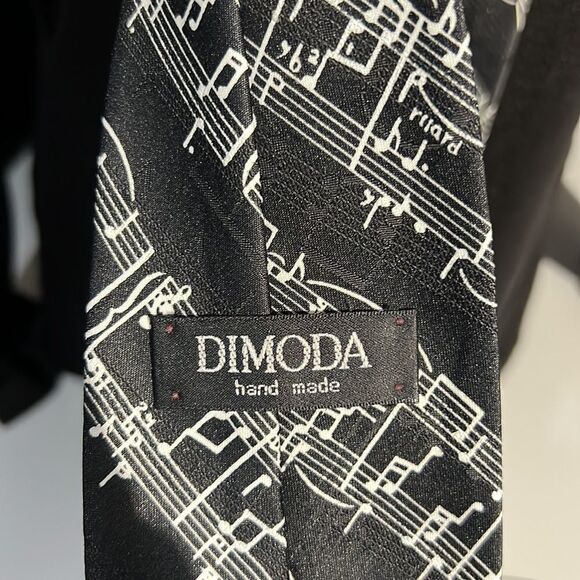Dimoda Hand Made Musical Music Note Neck Tie - Picture 6 of 9